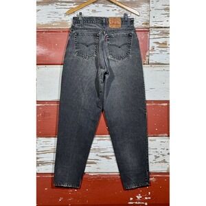 USA Vintage Levi's 560 Jeans Black Wash Distressed Denim Womens‎ Size 31x31.5